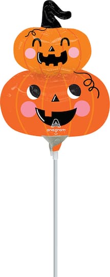 Michaels, 10" Stack-o-Lanterns Stick Balloon – Category: Halloween Party Supplies